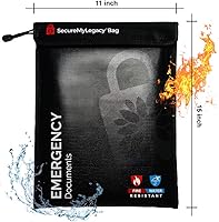 Vista 6 de Secure My Legacy - Bolsa ignífuga (paquete de 3): bolsas de documentos ignífugas, soporte para documentos de seguridad contra incendios