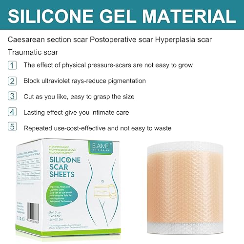 Miniatura 7 de Hojas de silicona para cicatrices de grado médico cinta de silicona para cicatrices 16 x 60 pulgadas tiras de eliminación de cicatrices para acné