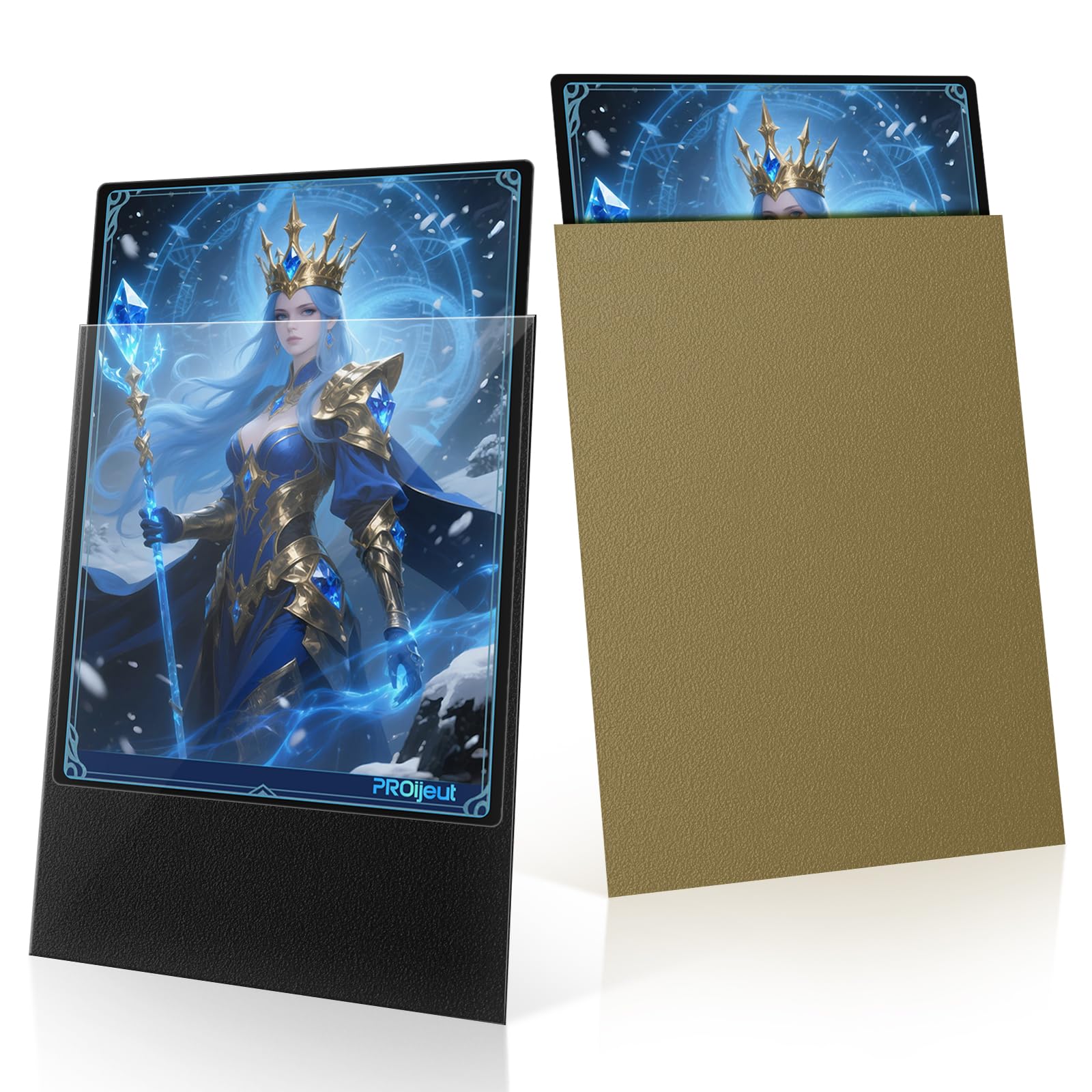 200 Pack Card Sleeves, Matte Dual Trading Card Sleeves with Opaque Back &amp; Smooth Shuffle, Tear Resistant Card Protectors for MTG, TCG and Game Cards (Truth Brown)