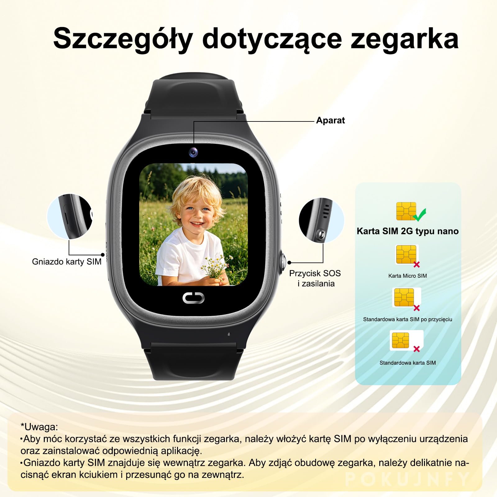 Smartwatch dla Dzieci z GPS Rozmowy Telefoniczne Czat SOS Kontakty Budzik Gra IP68 Wodoodporny Tryb Klasowy Zegarki Cyfrowe Smartwatch Dziecięcy Chłopcy Dziewczynki Urodziny Prezenty