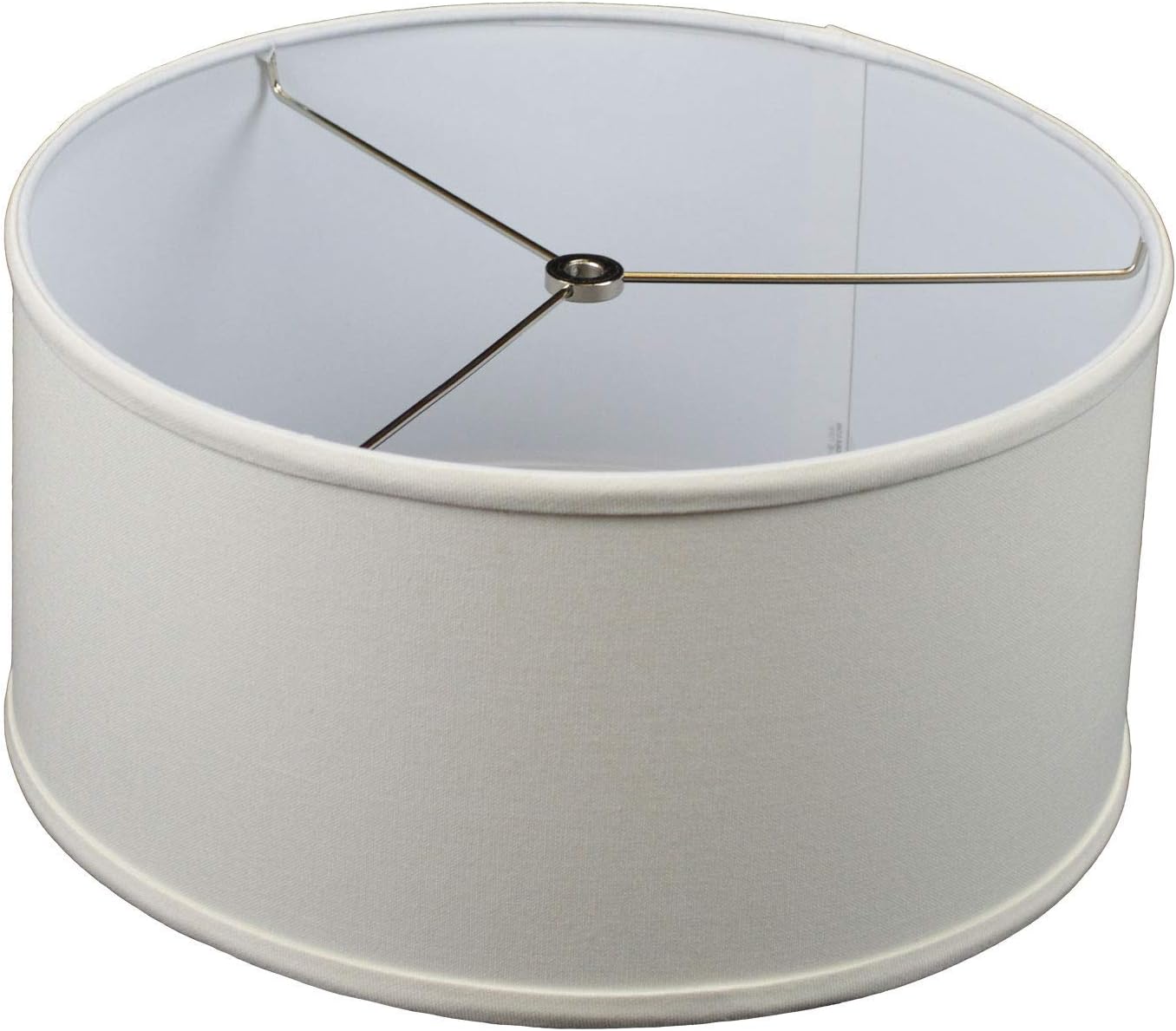 FenchelShades.com 14" Top Diameter x 14" Bottom Diameter 7" Height Cylinder Drum Lampshade USA Made (Linen Cream)
