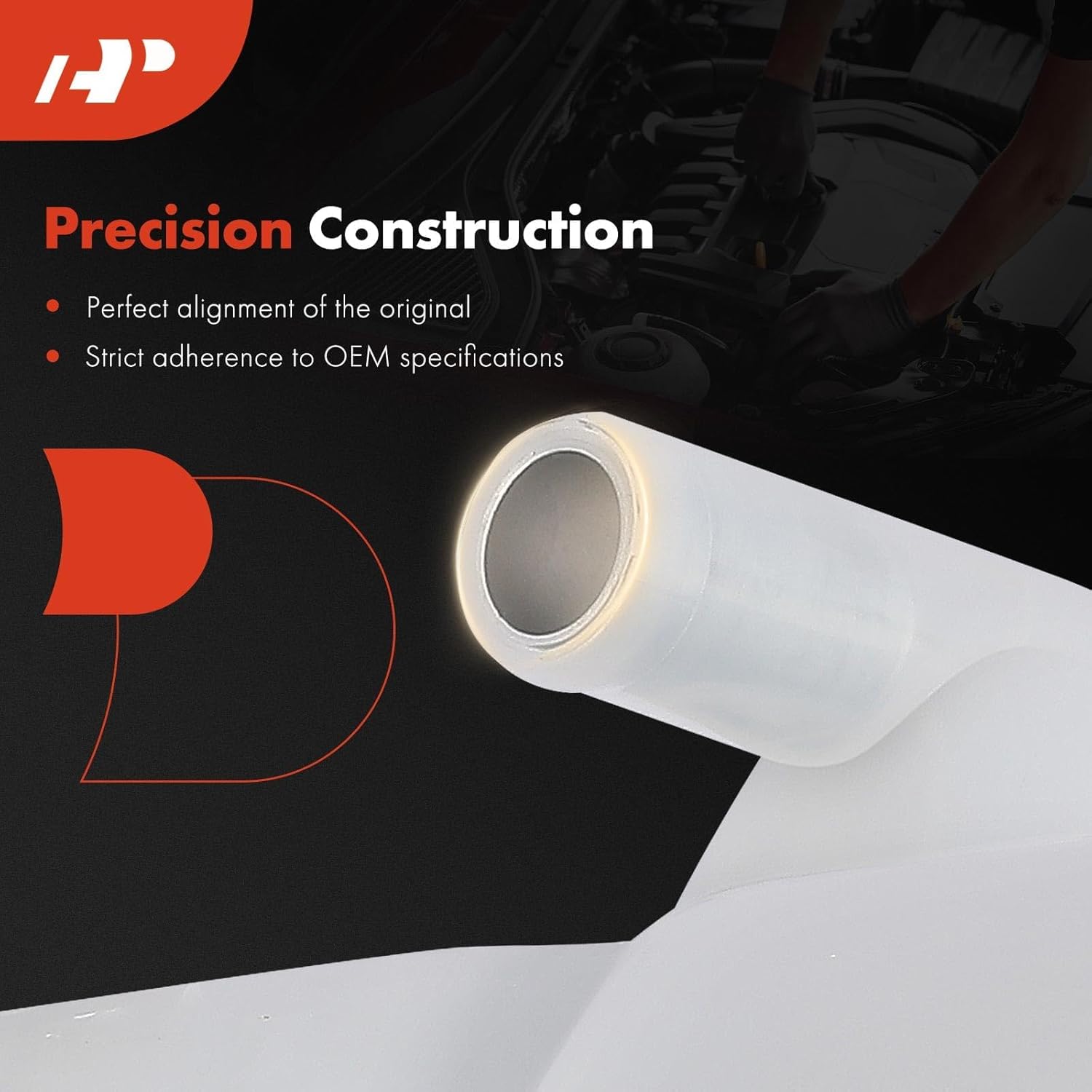 A-Premium Front Pressurized Engine Coolant Reservoir Tank with Cap Compatible with Ford Models - F-250 F-350 F-450 F-550 Super Duty 2003-2007, F-350 2005-2007, Excursion 2003-2005