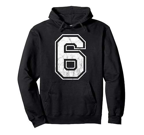 Number 6 Pullover Hoodie