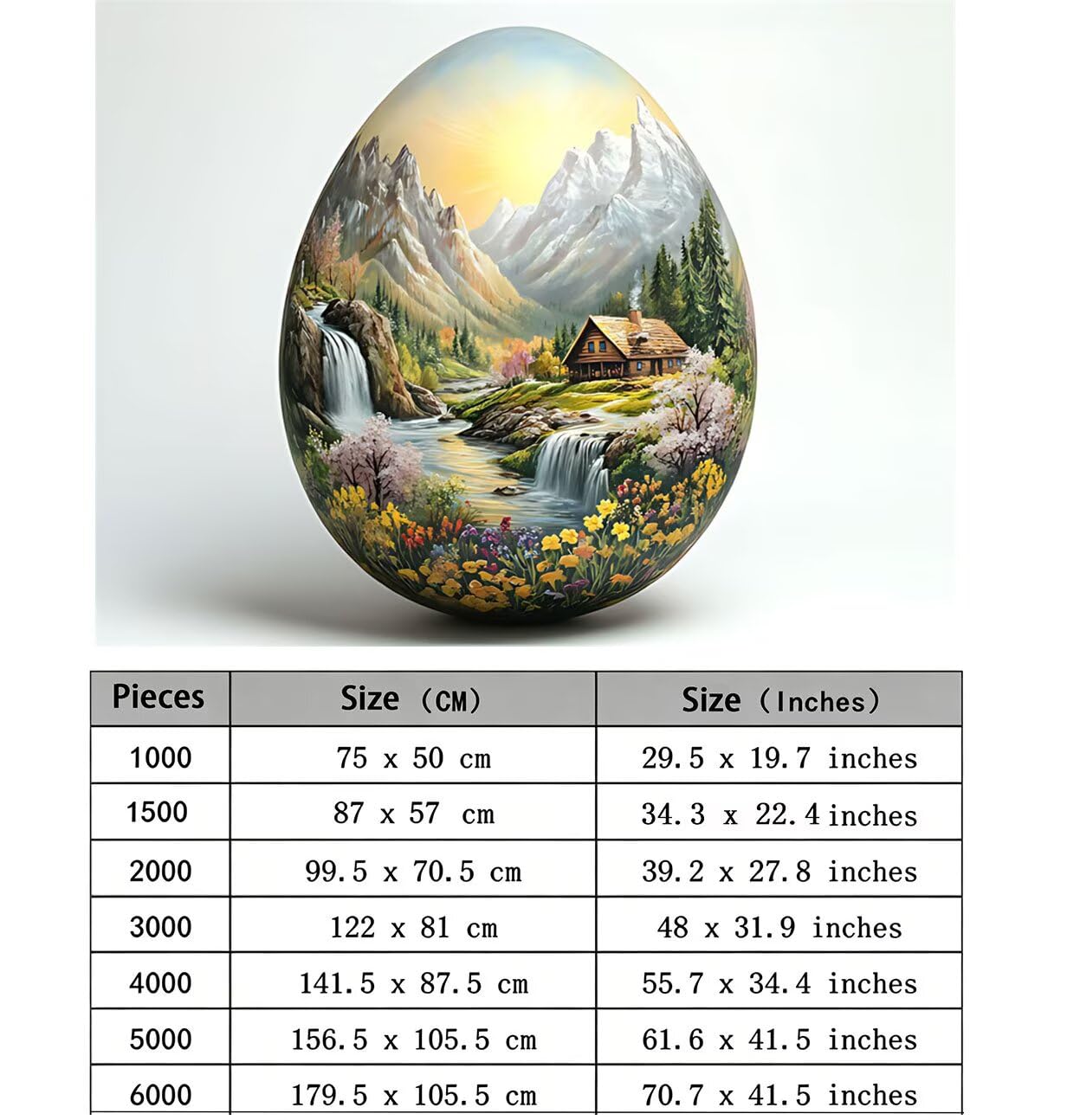 Puzzle 3000P Pièces Paysage rivière-2, Puzzles Bois 48 x 31.9 in, l0-303