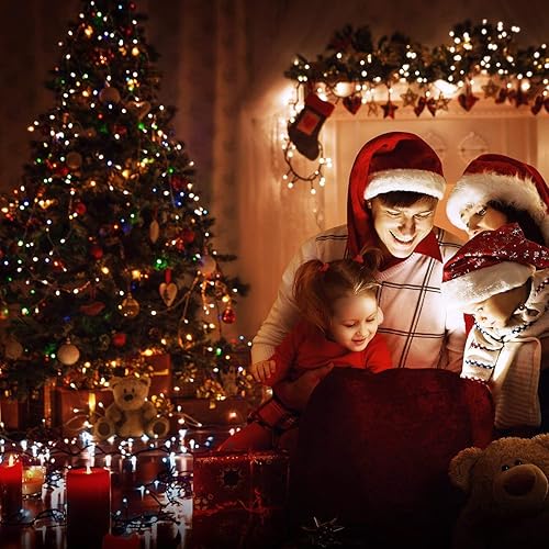 Miniatura 7 de Guirnalda de luces de Navidad multicolor  110 luces LED de 46 pies45.9 ft, 8 modos de enchufe de extremo a extremo para interiores y exteriores,