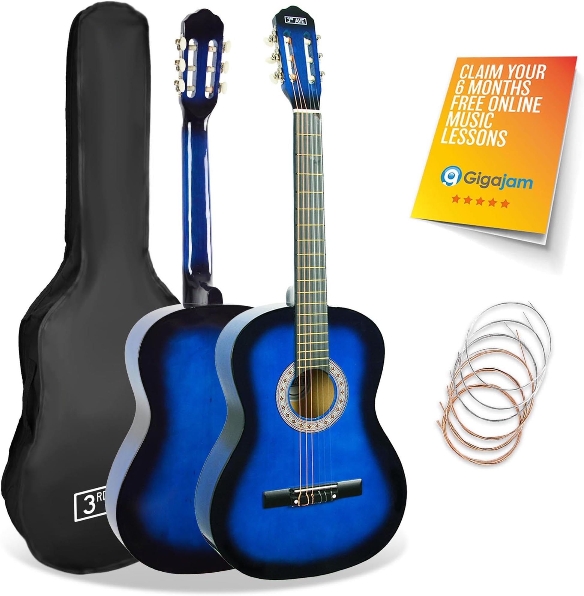 Music Alley MA34N Classical Junior Acoustic Guitar For Kids, 34 Inch