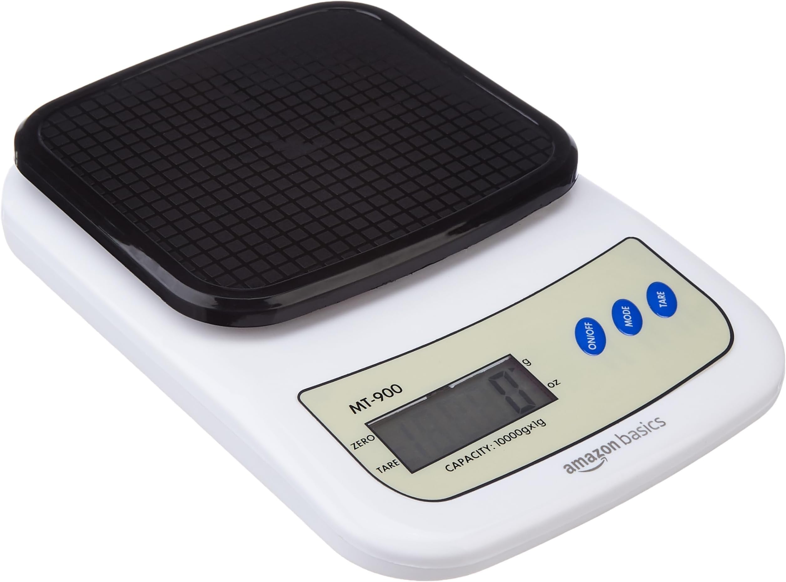 Amazon Basics Portable Digital Weighing Scale for Kitchen | Electronic Weighing Scale With Back light LCD Display and high precision sensors | Range of 1g-10 kg (Black)