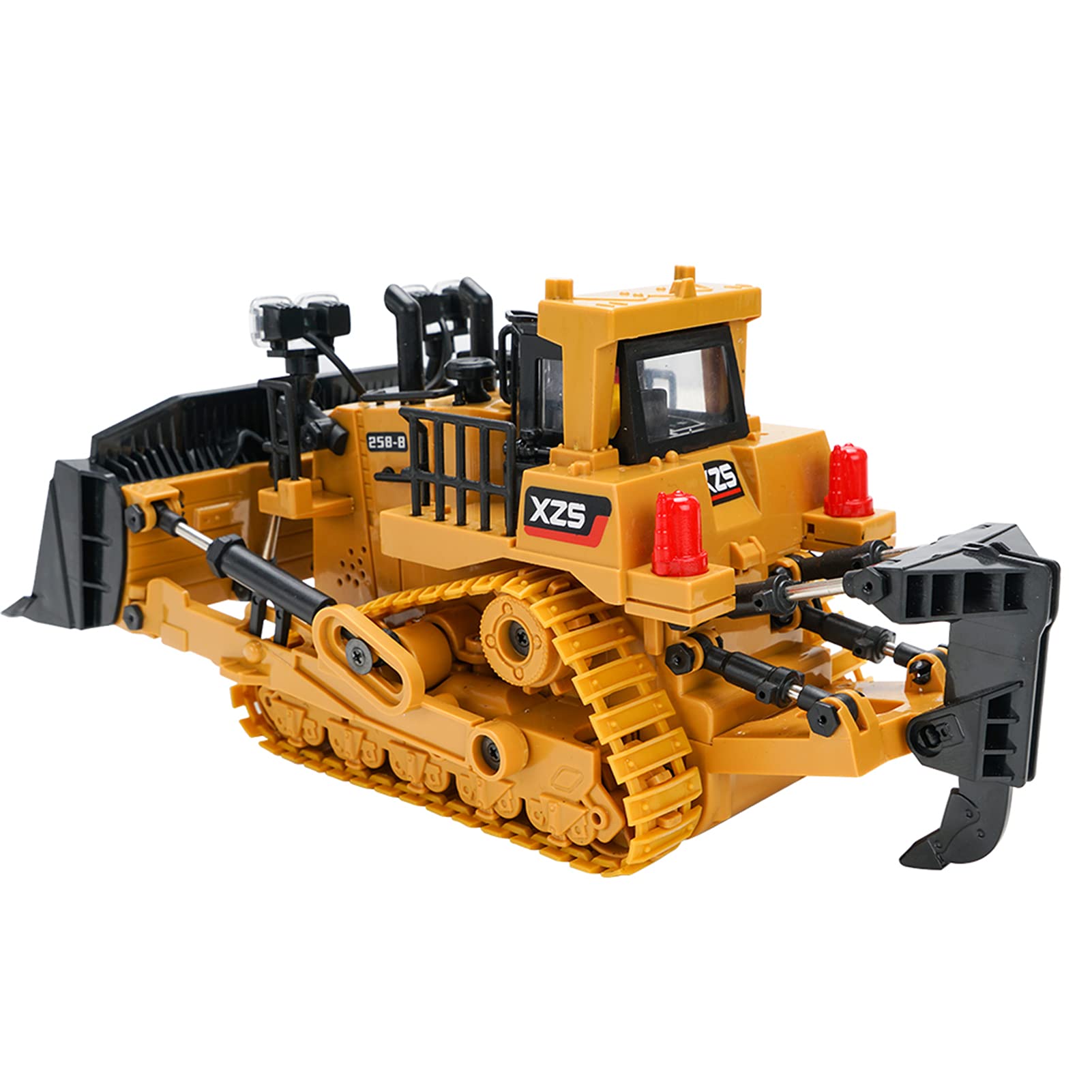 Jemora 1:24 2.4G 9CH RC Bulldozer RC Tracteur Camion Véhicules d'ingénierie de Construction avec Une démonstration clé Simulation de lumière LED Fonction sonore Jouets éducatifs pour Enfants