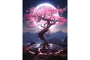 LOMSIOY Diamond Art Painting Kits For Adults – Paint With Diamond Art Cherry Blossom