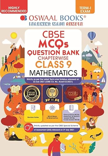 Oswaal CBSE MCQs Question Bank For Term-I, Class 9, Mathematics (Standard) (With the largest MCQ Question Pool for 2021-22 Exam)