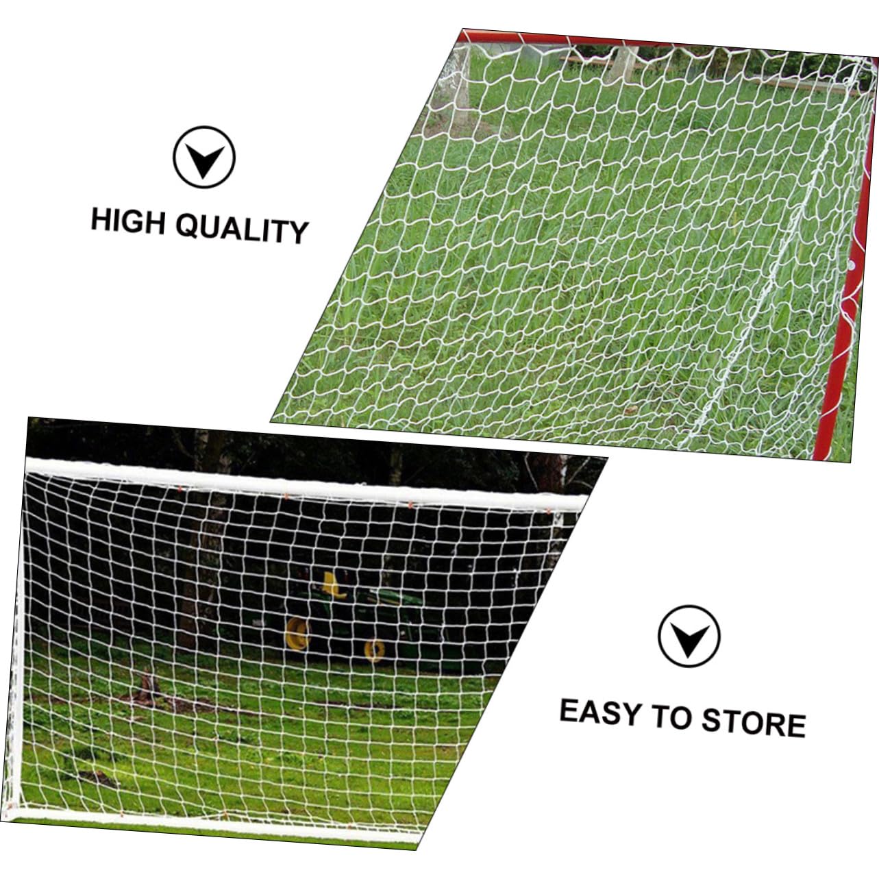 Gatuida Red de Portería de Fútbol y Fácil de Almacenar de Fibra de Polipropileno Ligera de Color Claro para Niños y Jóvenes Atletas para Entrenamiento y Patio Trasero