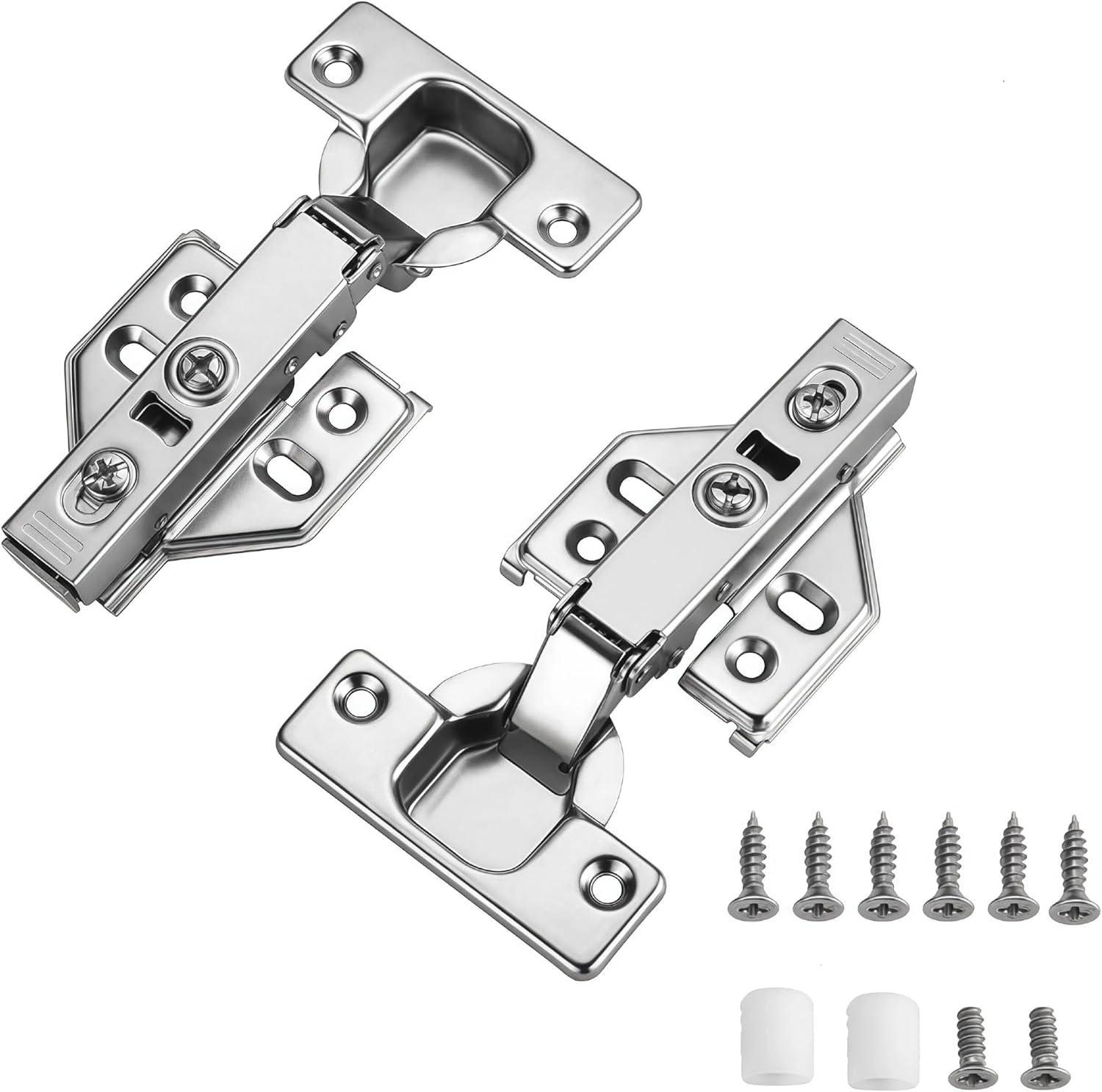 40 Pack 20 Pairs Frameless Soft Close Full Overlay Cabinet Hinges European Cabinet Door Hinges 35mm Cup Concealed Kitchen Cabinet Hinges
