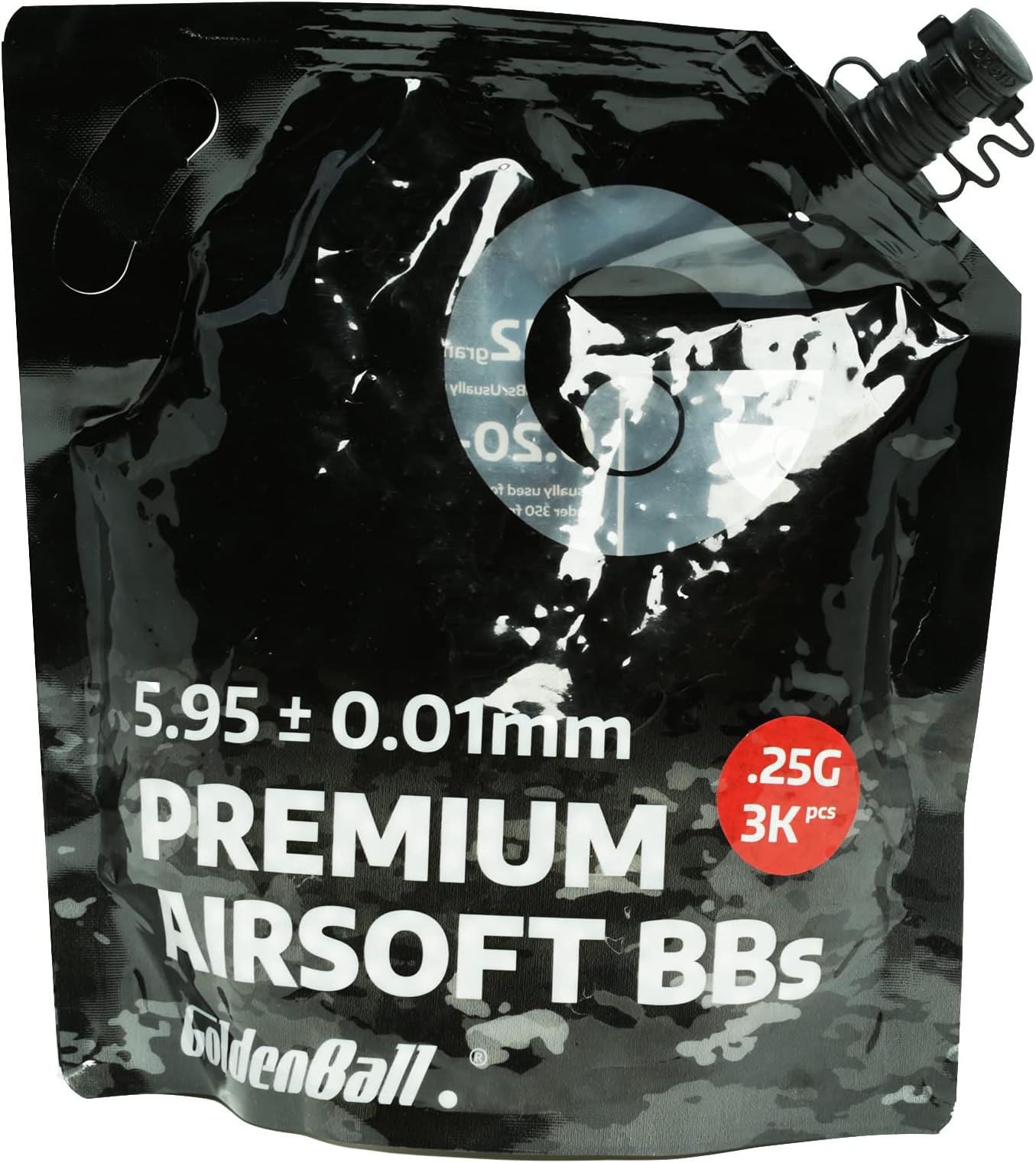 GOLDENBALL 6MM 0.22CAL BBS - WHITE