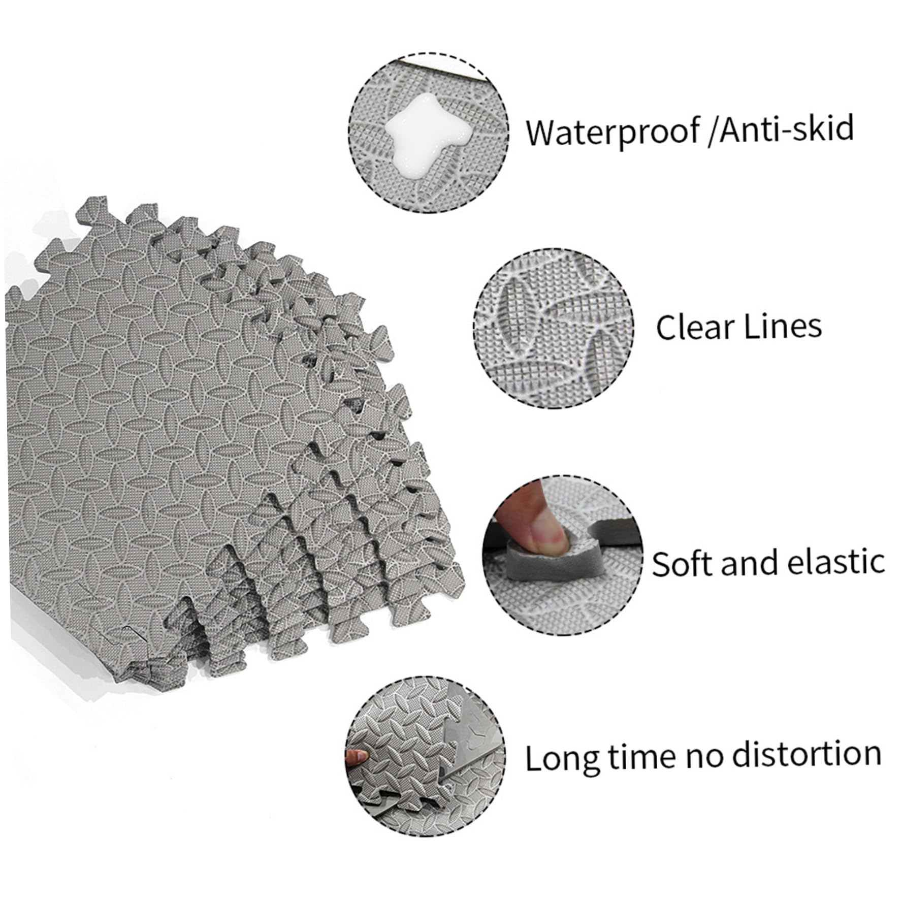 Alfombrilla para bañera de hidromasaje, 12 Uds., 12x12 Pulgadas, baldosas de Espuma EVA, Impermeable, Antideslizante, para Exteriores, Interiores, SPA, Piscina, Protector de Suelo