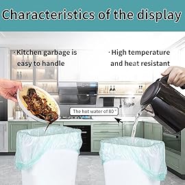 Trash Bags, 5 Rolls/100 Counts Small Garbage Bags for Office, Kitchen,Bedroom Waste Bin,Colorful Portable Strong Rubbish Bags,Wastebasket Bags