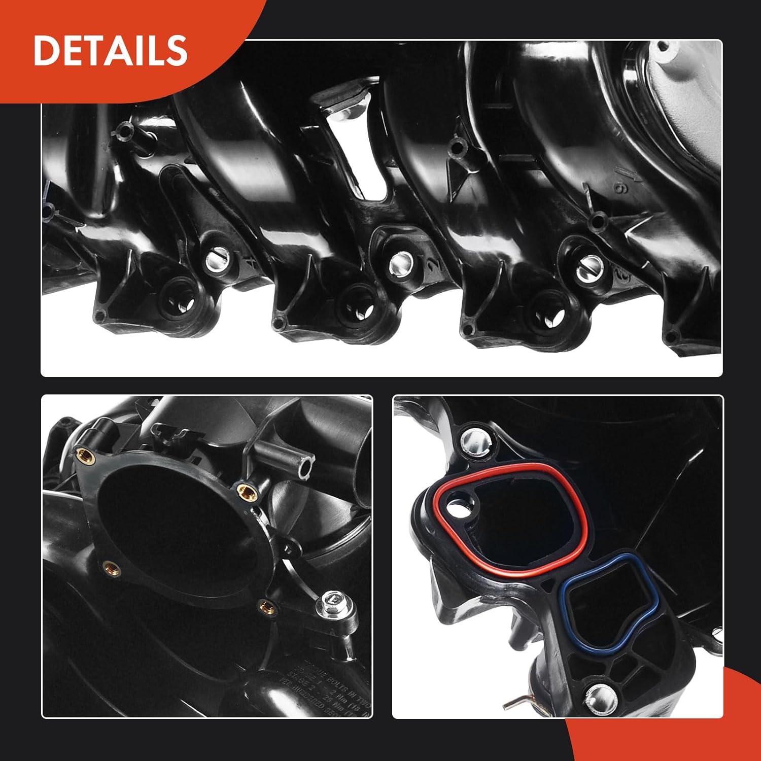 A-Premium Engine Intake Manifold Assembly W/Thermostat & Gasket [SOHC, 8Cyl 4.6L] Compatible with Ford E-150 2010-2014, E-250 2010-2014, F-150 2009-2010, Lobo 2009-2010