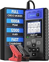 Vista 1 de Arrancador con escáner OBD2, arrancador de batería de coche (hasta 7.0L de gas o motor diesel de 6.0L) con carga rápida USB y pantalla LCD de 2.8