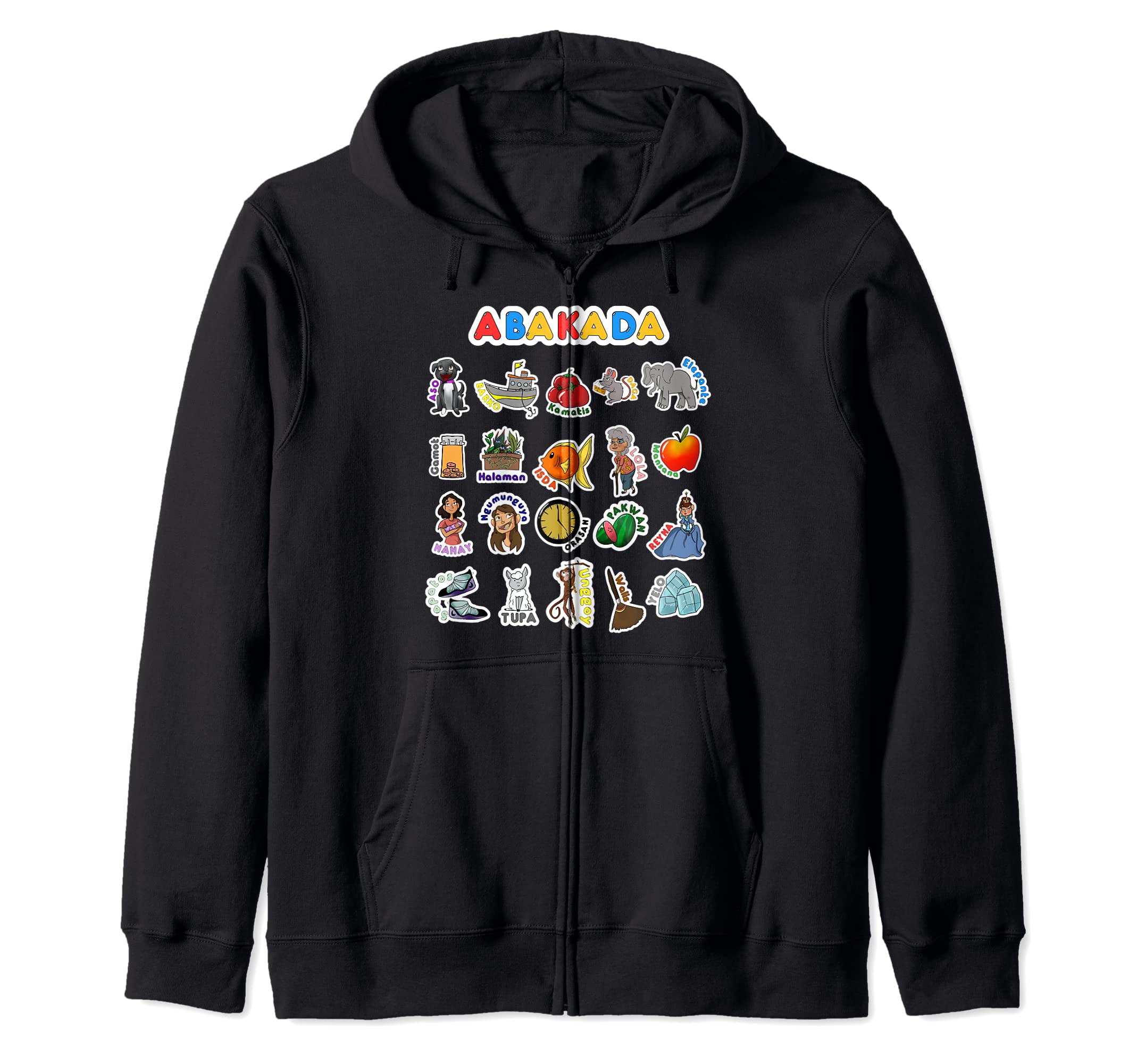 Abakada, Filipino, Tagalog, Pinoy, Pinay Zip Hoodie