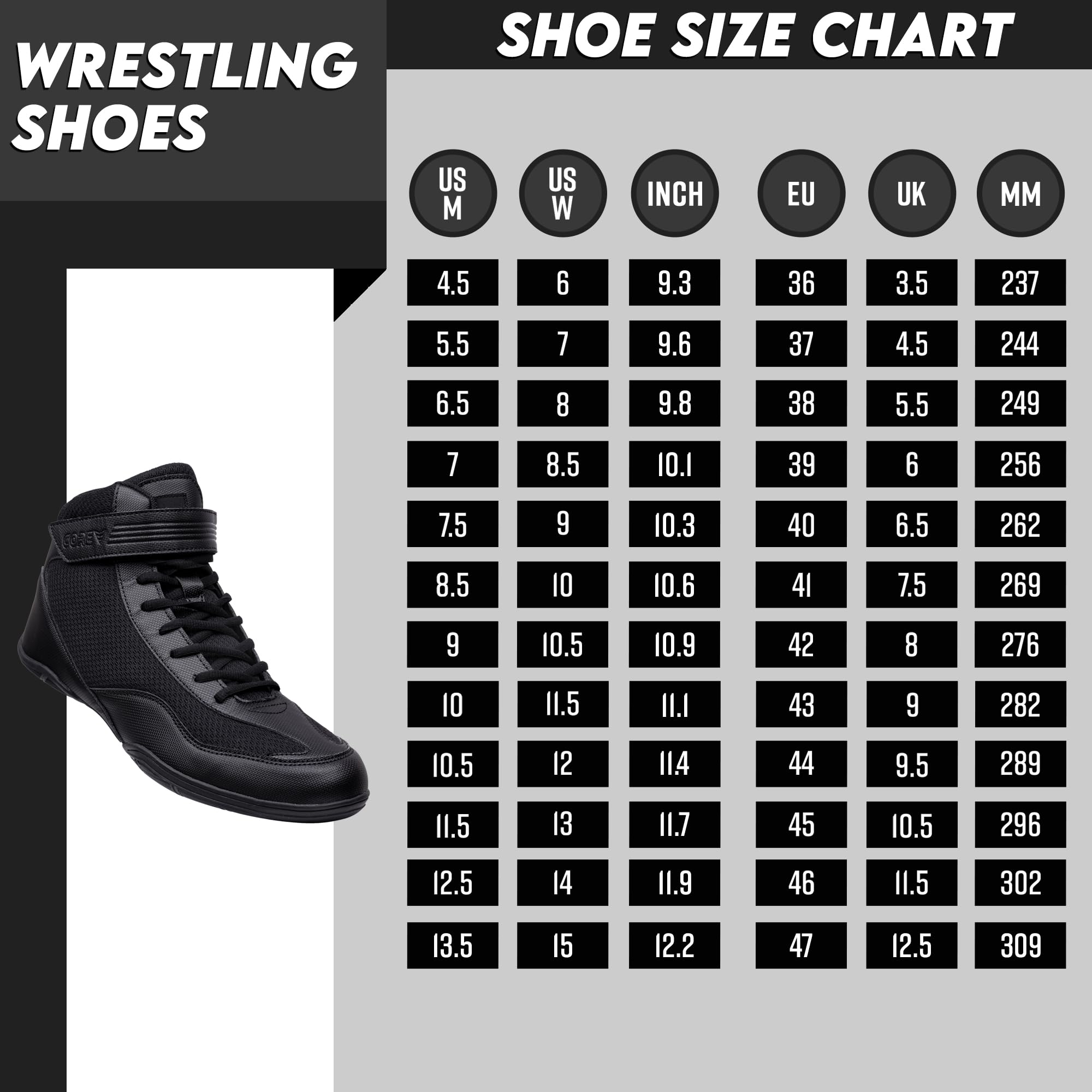 CORE Scarpe da Wrestling - Calzature Sportive da Combattimento ad Alta Trazione - Scarpe Wrestling Bambino, Wrestling Shoes, Scarpe da Lotta Wrestling