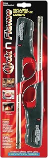 2 Pack Click and Flame Refillable Lighter for grilling / camping / home