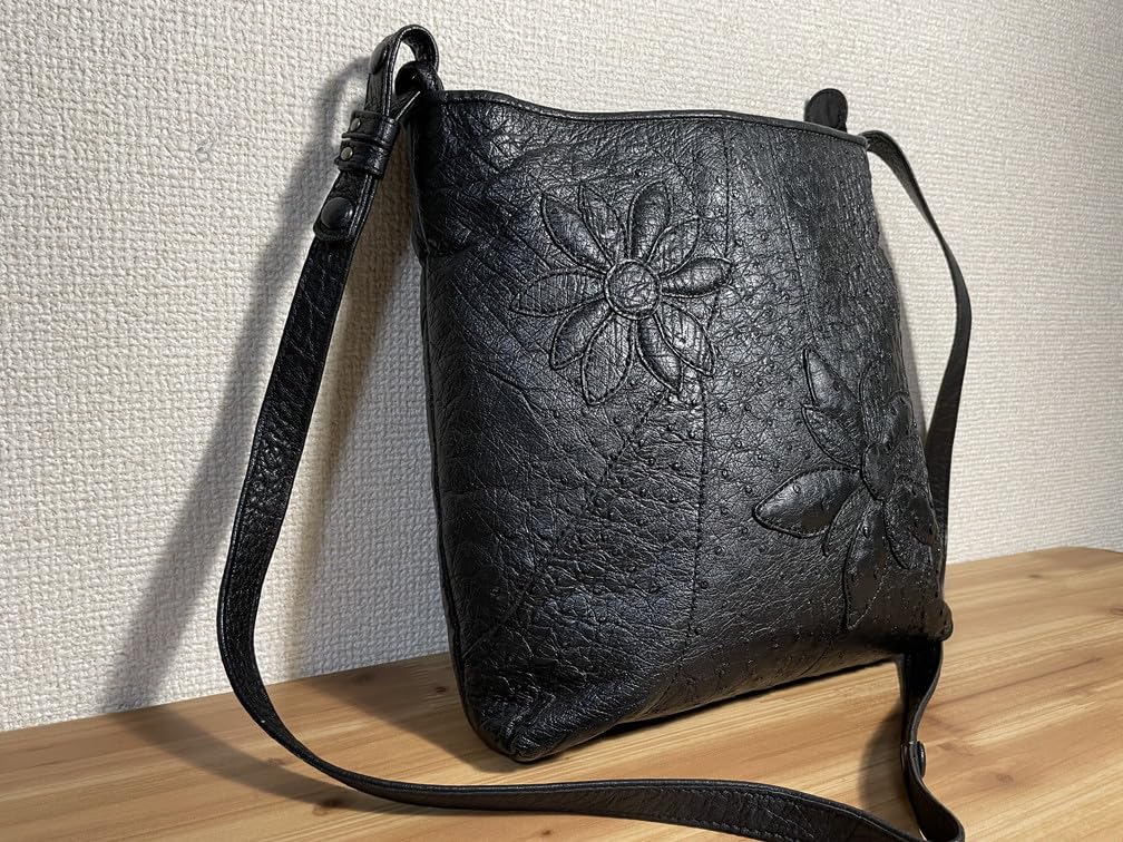 イビサ IBIZA 2WAY ショルダーバッグ オーストリッチ ブラック ■WY Amazon.co.jp: 25800円込み IBIZA イビサ イビザ オーストリッチ