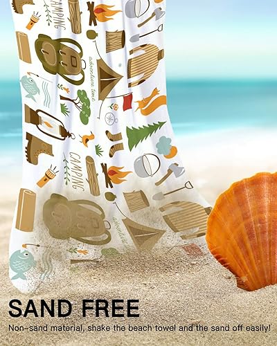 Miniatura 6 de Toalla de playa, toalla de playa de verano al aire libre, toallas de baño suaves absorbentes, toallas de baño de 36 x 72 pulgadas para baño,