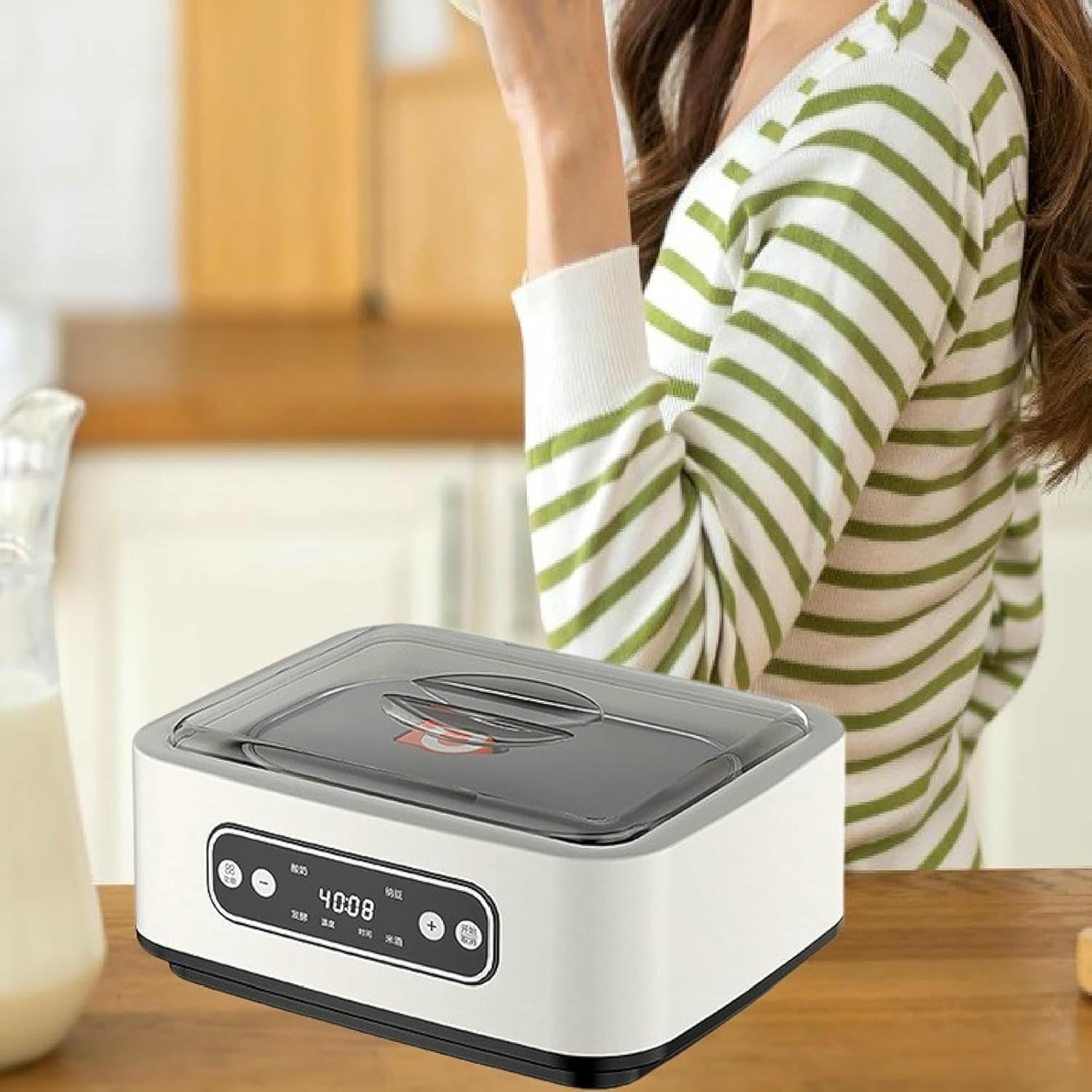 Yogurt Maker Constant Temperature Heating Household DIY Low Noise Homemade Yogurt Professional Multifunction Stainless Steel