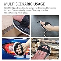 Vista 6 de SCOTTCHEN Almohadilla de lijado manual, almohadilla de gancho y bucle de lijado manual de 5 pulgadas, discos de gancho y bucle para carpintería