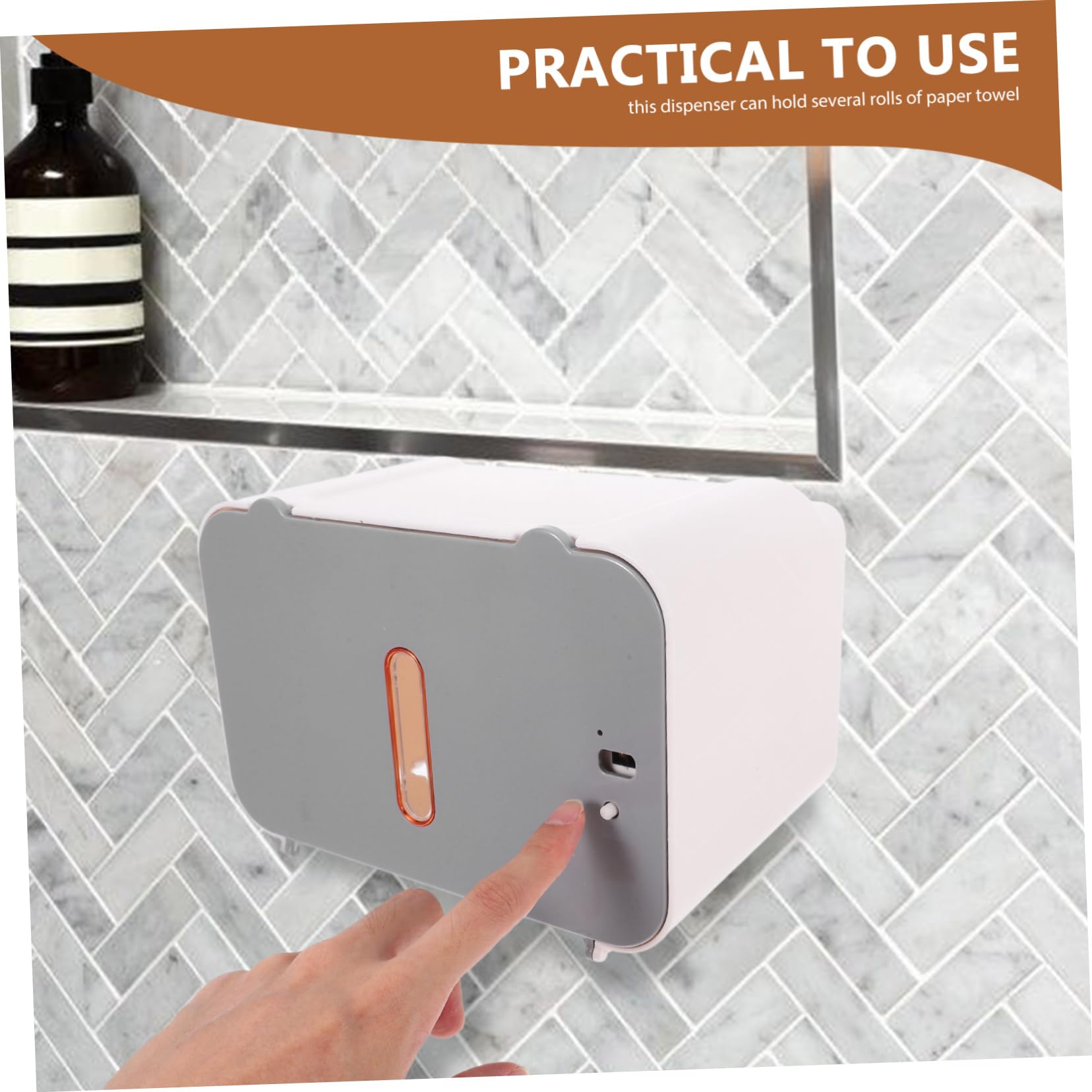 Artibetter Distributore Automatico di Asciugamani di Carta da Parete, senza Contatto, in Abs e Metallo, per Bagno e Cucina