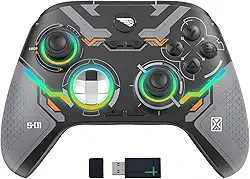 Controle Xbox Sem Fio com Analógicos ALPS,Gatilho Linear e Botões Traseiros Customizáveis - Gamepad para Xbox Series S, Series X, Xbox One S/X, PC Windows, Steam com Turbo, RGB, Vibração e Bateria 15h