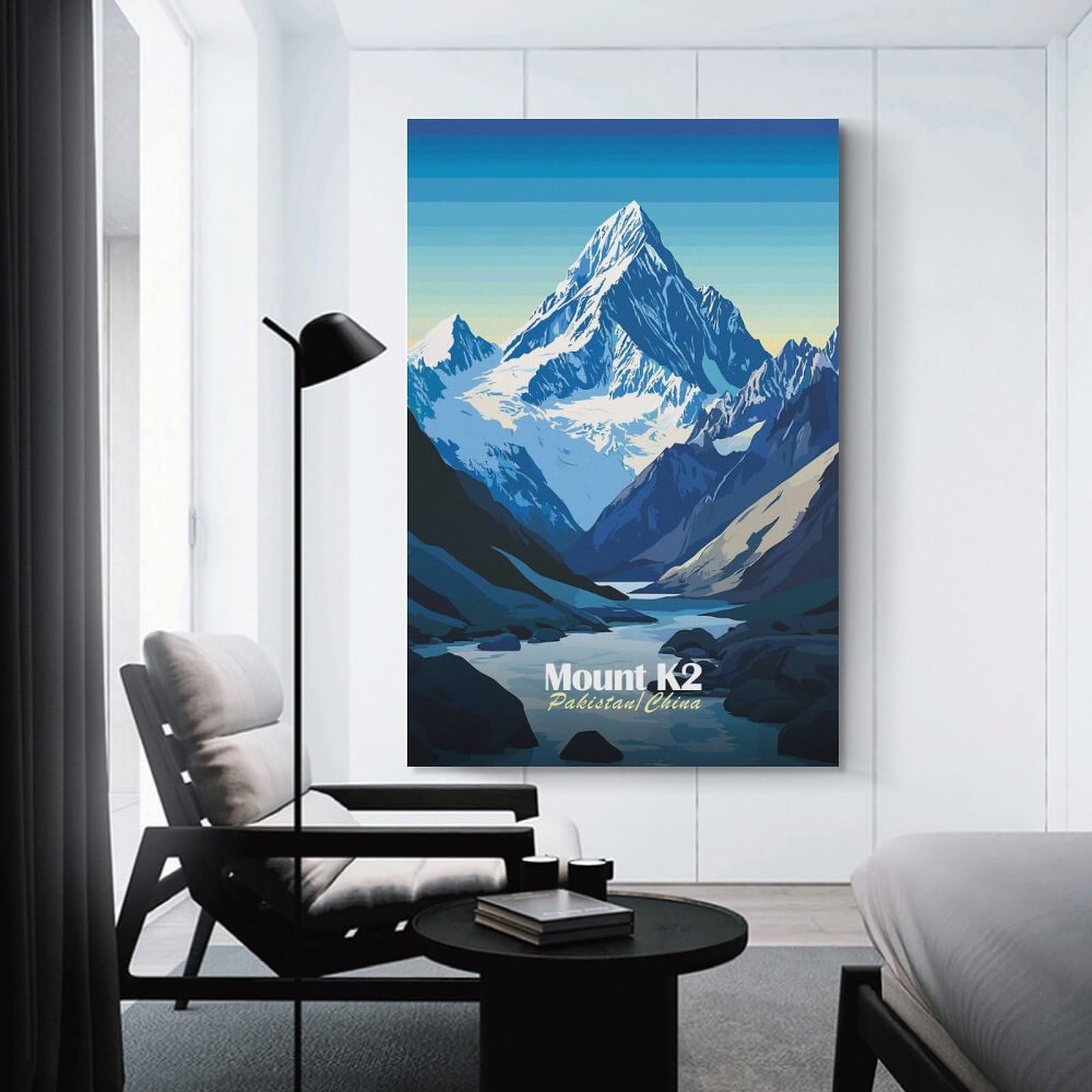Junmoney Mount K2 Landscape Canvas Wall Art 24x36inch(60x90cm), for Wall Displays, Bedrooms Or Room Updates, Ideal for Building A Coordinated Art Wall