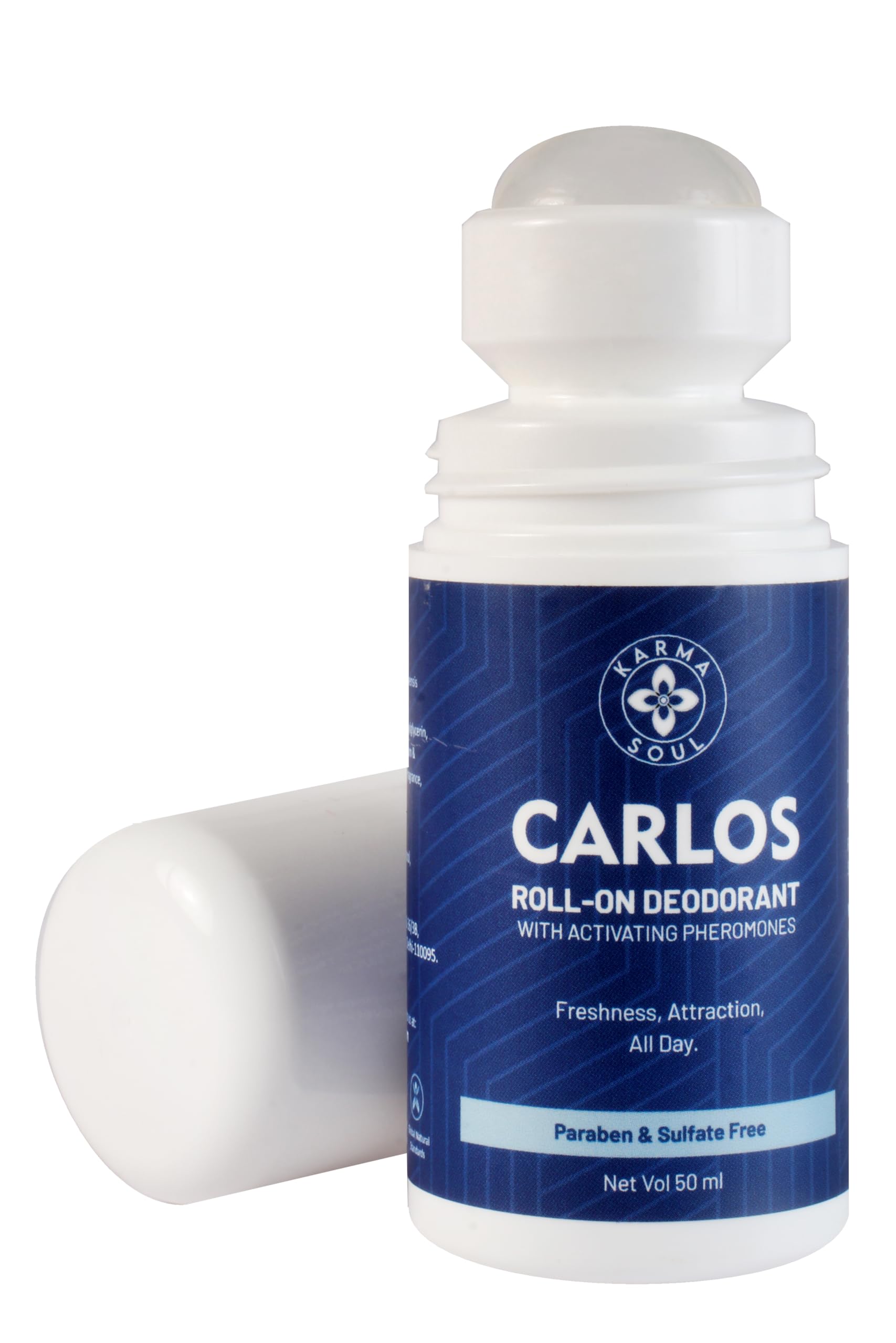 KARMA SOUL Carlos Roll-On Deodorant for Men | Paraben and Sulfate Free | Odour Control and Freshness All Day (50ml)-image-26