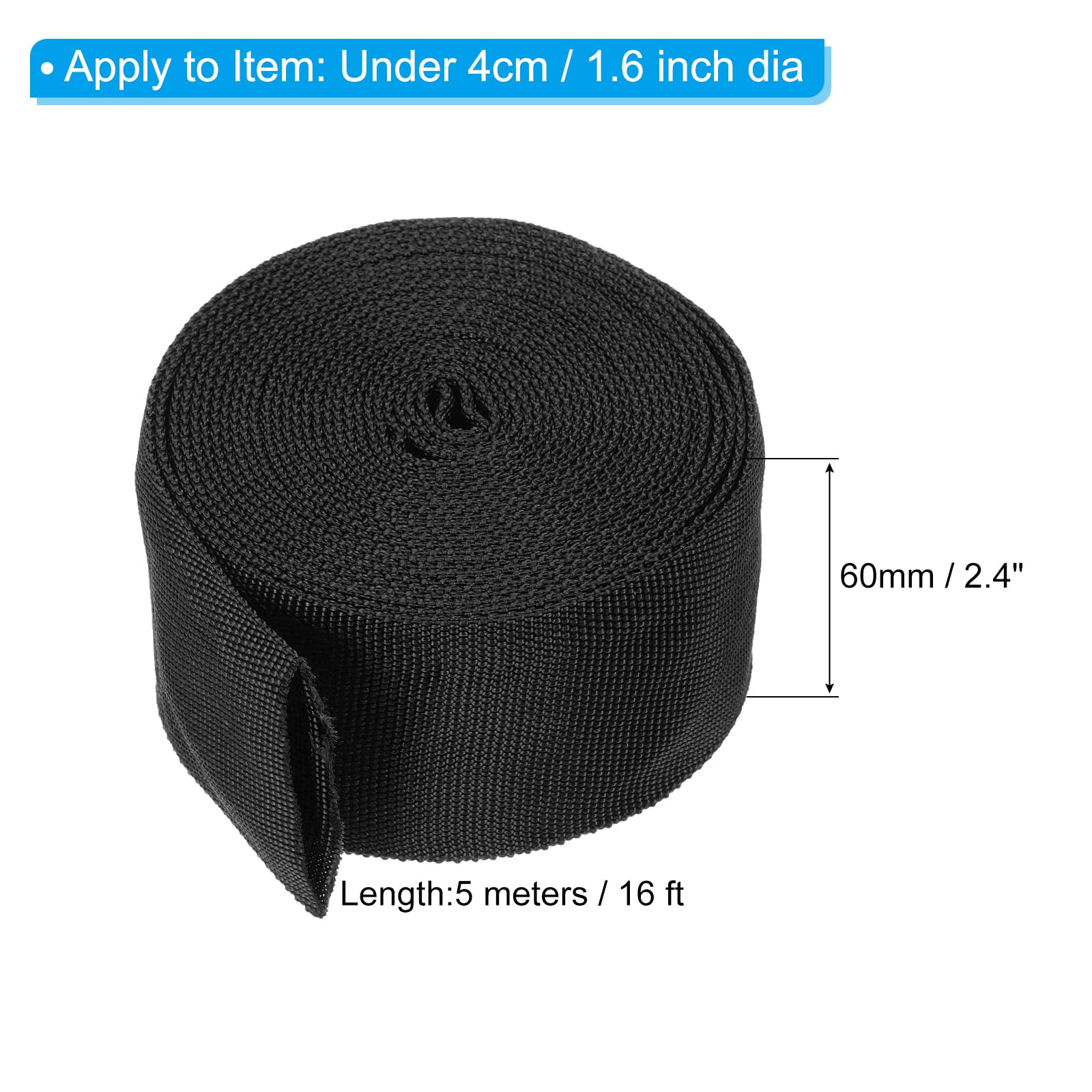 PATIKIL 2.4" 16FT Protective Hose Sleeve with Snap Fastener - Image 2