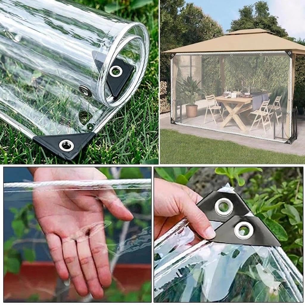 Lonas de Exterior y Tela Impermeable Exterior Transparente Tarp(2.5 * 3M)