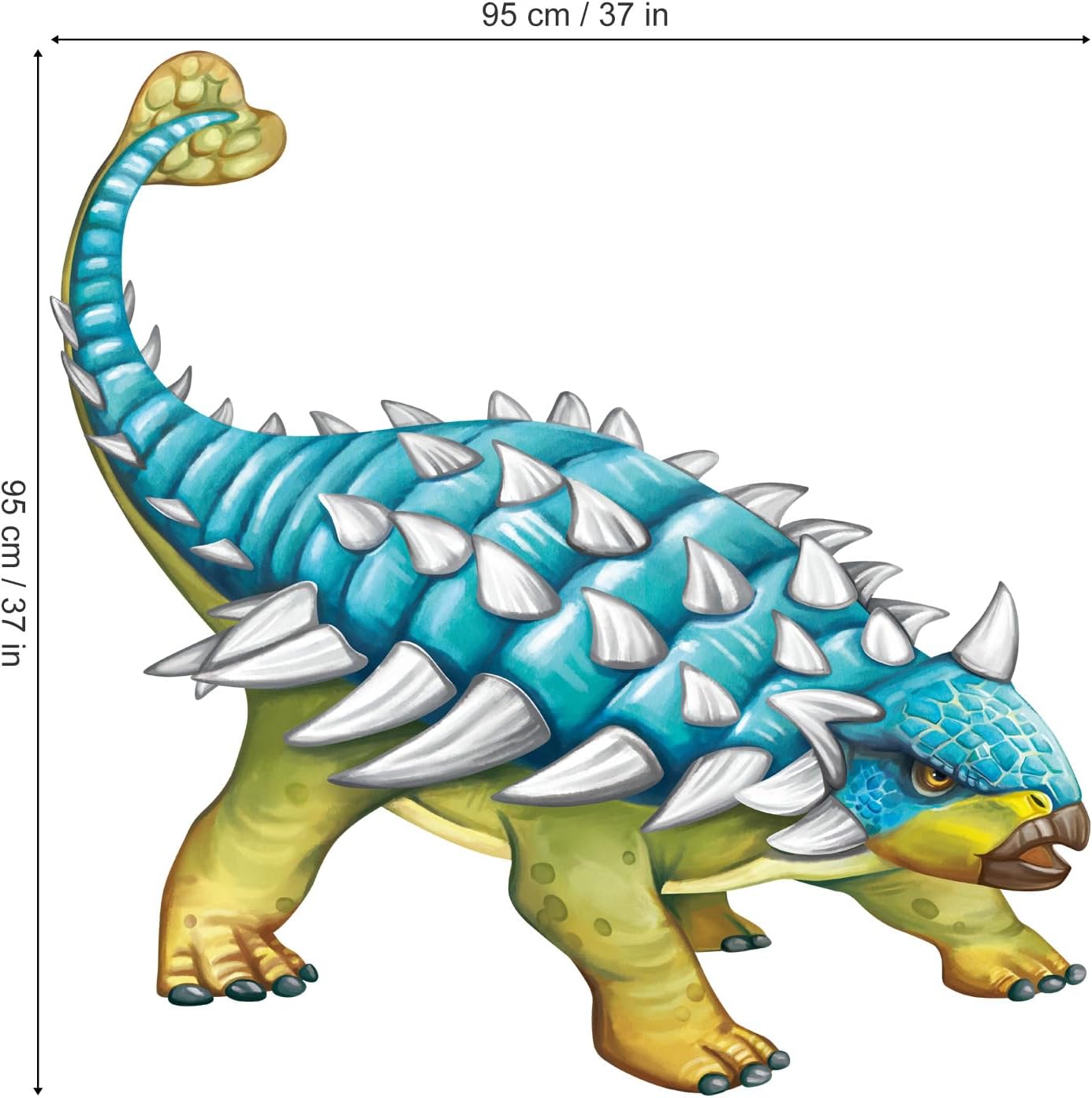 decalmile Large Dinosaurs Wall Decals Tropical Jungle Animal Dino Wall Art Wall Stickers Boys Bedroom Playroom Baby Nursery Home Decor