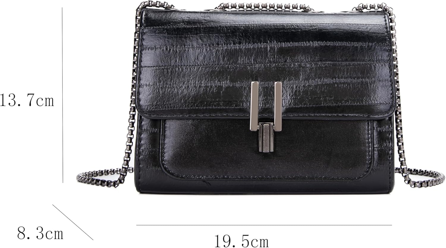 Black Stripe Snap-Back Women's Shoulder Bag Fashion Fashion Women's Shoulder Wallet Card Bag - Image 2