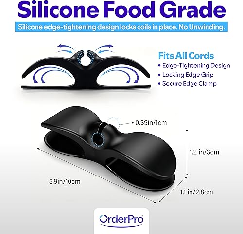 Miniatura 3 de Organizador de cables (3 grises, 3 negros, 2 blancos)