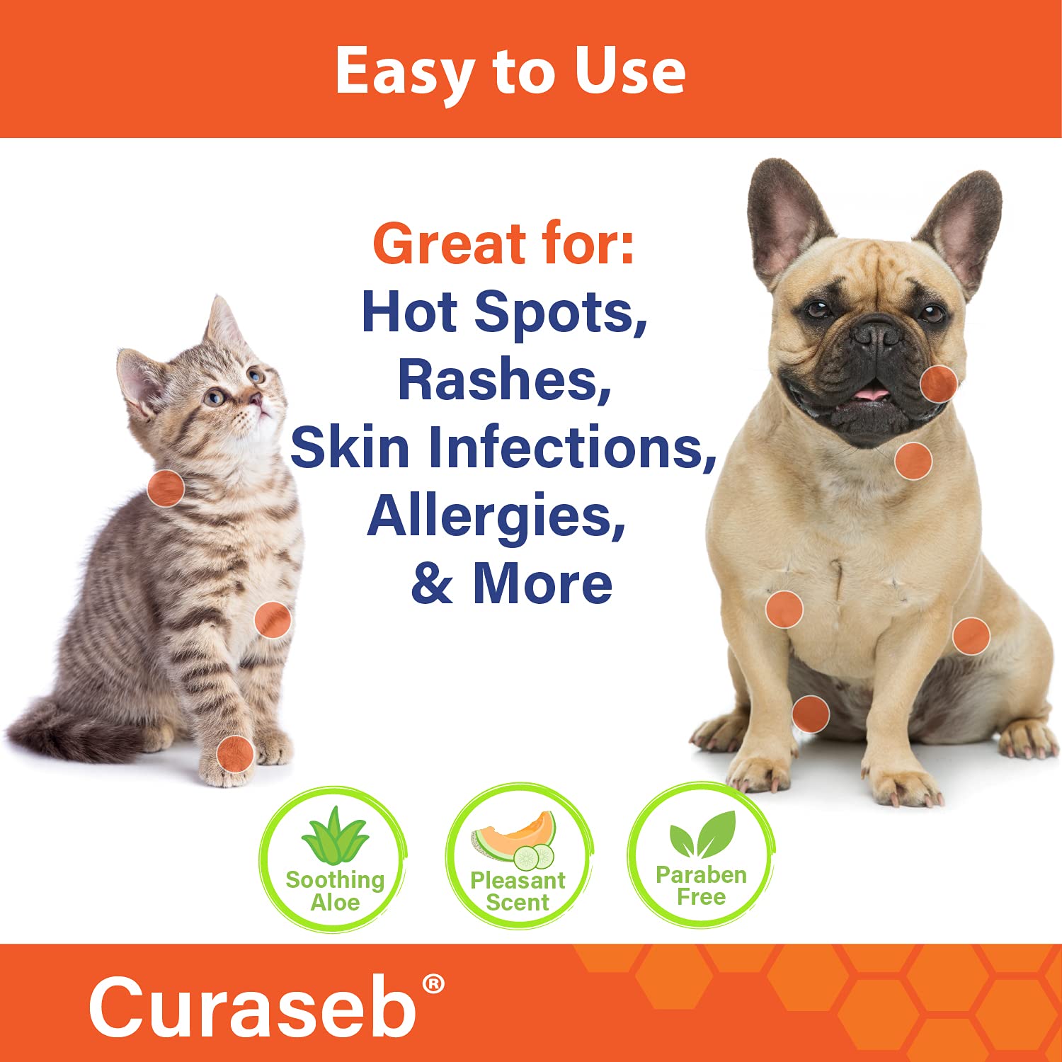 Curaseb Medicated Chlorhexidine 4 Spray for Dogs & Cats Relieves Skin Infections, Paw Licking