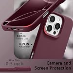 Magnetic for iPhone 16 Pro Case 6.3", Premium Liquid Silicone Case,[Compatible with Magsafe][Soft Anti-Scratch Microfiber Lining],Slim Thin Shockproof Phone Cover-Plum