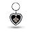 Rico Industries NFL New Orleans Saints Metal Rhinestone Heart Keychain , 1.38 x 3