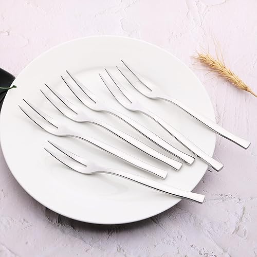 Miniatura 4 de Tenedores de cóctel de degustación, tenedores de frutas de acero inoxidable de 12 piezas, F