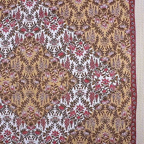 Image of Braise Premium 100% Pure Cotton | Double Bedsheet | King Size 100 x 108 inch with 2 Pillow Covers - GLRY02 (Brown)
