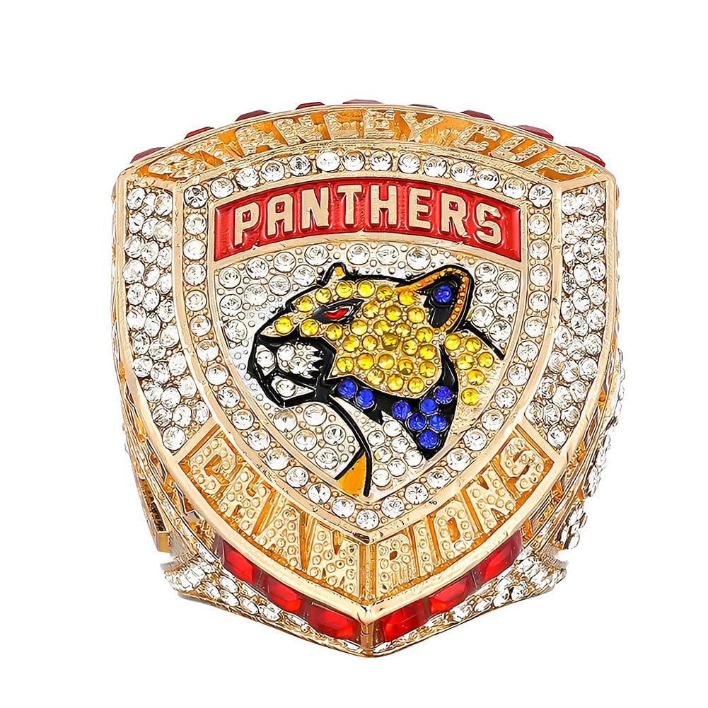 YKMYXZ Juego de trofeos y anillos del Campeonato Hockey 2024 con caja presentación, set regalo Florida, recuerdos la Copa Stanley, discos coleccionables(9#)