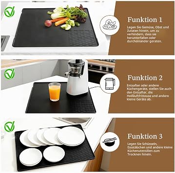 Coffee Machine Silicone Mat Set 40 x 60 cm for Espresso Machine