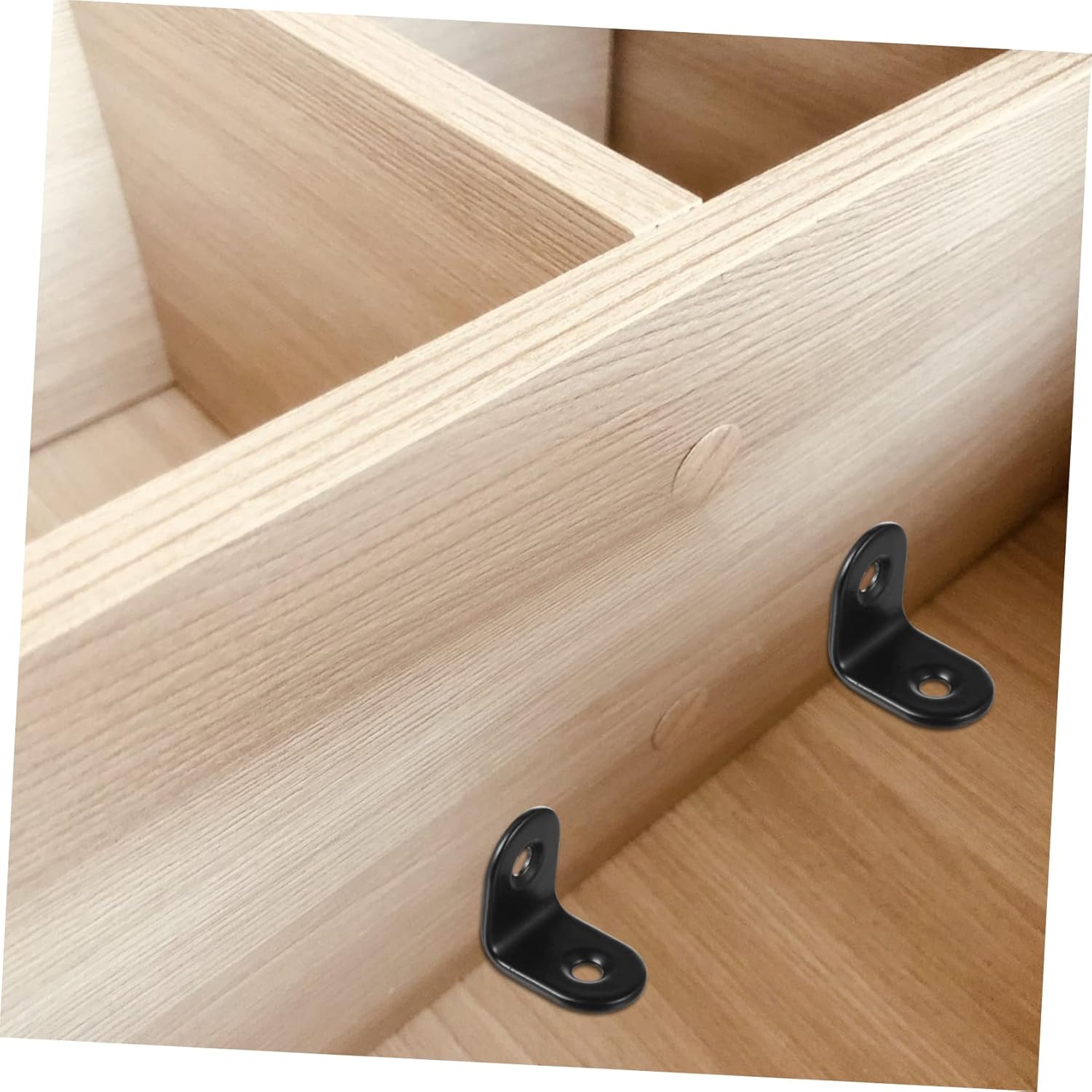 DOITOOL Sets Sturdy l Shape Right Angle Brackets Easy to Install Corner Shelf Bracket Stainless Steel Corner Fitting for Home Pcs