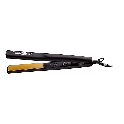 Red By Kiss Plancha plana profesional de turmalina de cerámica, plancha de pelo de 1 pulgada con control de temperatura de hasta 450 °F, protección