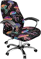 Vista 16 de Funda para silla de oficina de mármol morado, lavable, funda para silla de escritorio, fundas para silla de computadora para silla giratoria, silla