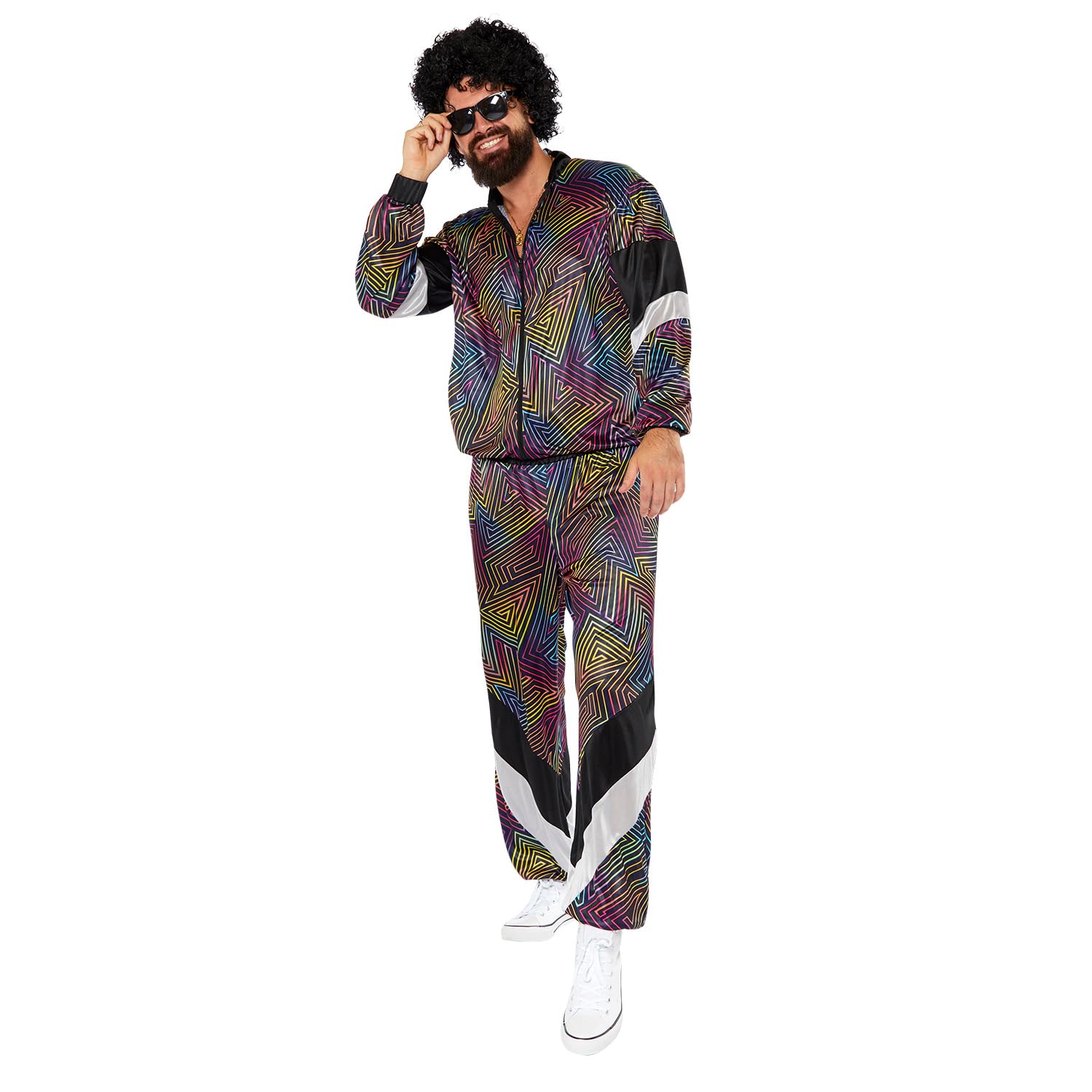 amscan 9919057 Unisex 1980's Beer Shell Suit Adults Fancy Dress Costume (Chest size: 40")