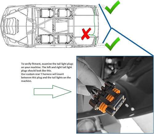 Miniatura 3 de Interruptor basculante vertical Kit de señal de giro intermitentes para 15+ 900, 2014+ RZR 1000, Turbo S, Pro XP, XP4 Plug and Play Street Legal Kit