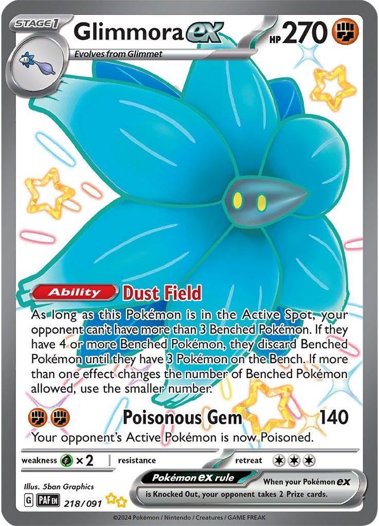 Pokemon - Glimmora ex 218/091 – Paldean Fates - Shiny Full Art Ultra Rare – Single Card